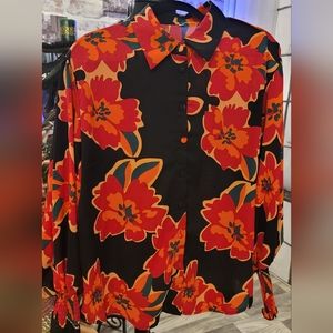 EUC Floral Blouse, Size XL, Multi-color